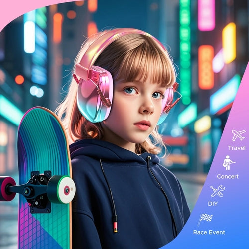 Fashionable Electroplated Earmuffs Kids Hearing protector Anti-noise