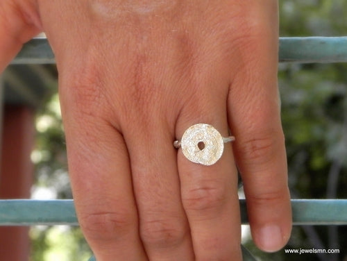 Silver Twig and Leaf Ring: Handmade Nature Jewelry (Adjustable Sizes)