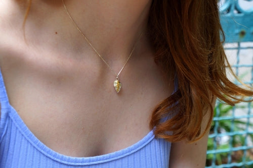 Nature-Inspired Heart Shell Necklace, Sterling Silver (Handmade)